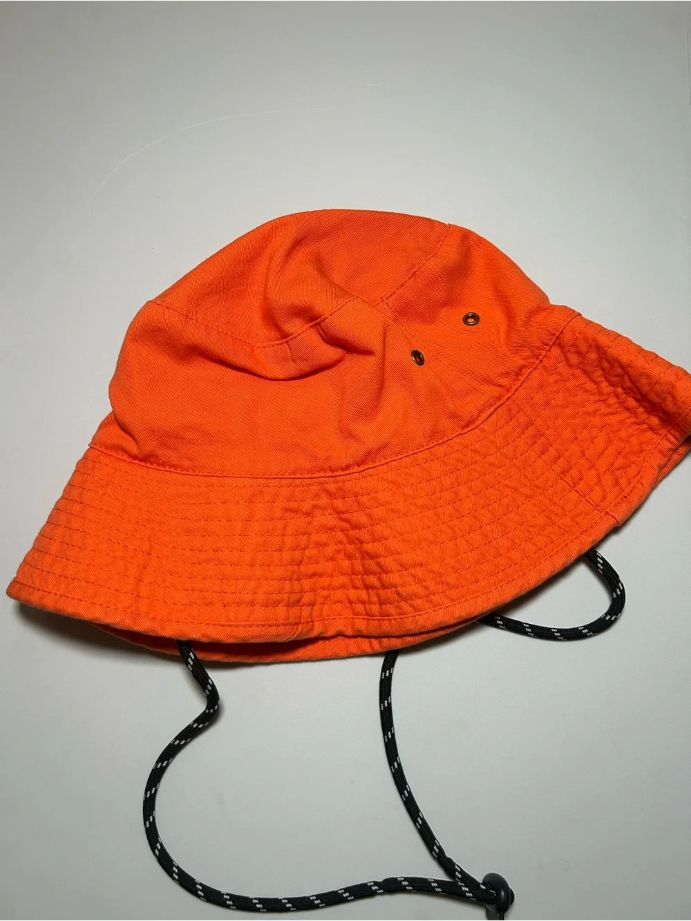 Bright Orange Bucket Hat Chin Strap Toddler Beach Lake Swim Water Sun Protection